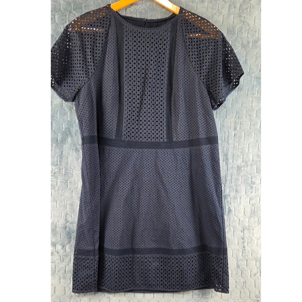 Ann Taylor Navy Eyelet Mini Dress